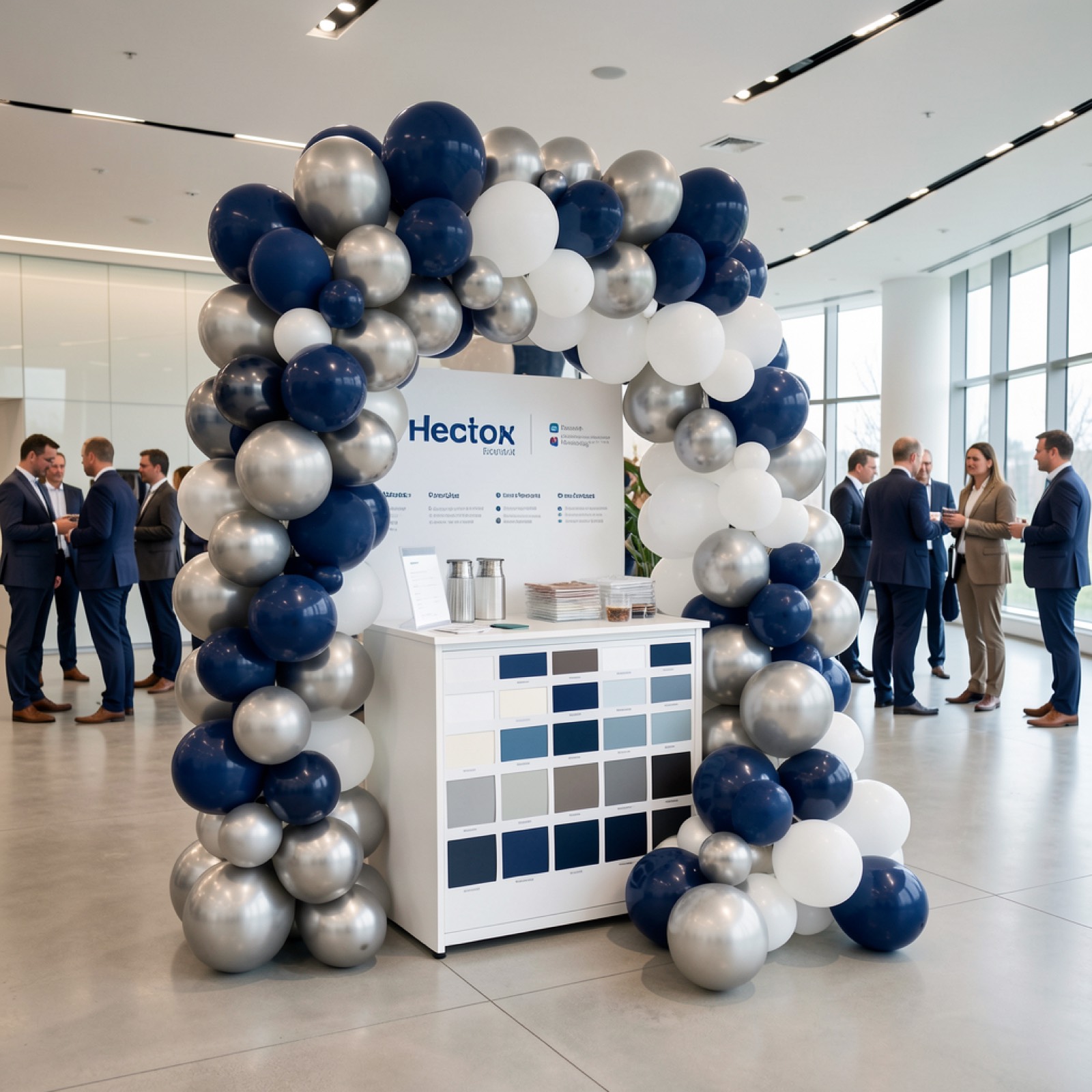 Balloon installation at a corporate event